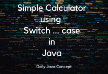 calculator using switch Statement in Java