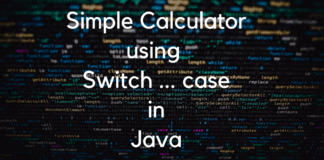 calculator using switch Statement in Java