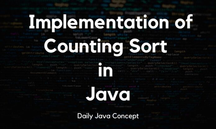 Counting Sort Implementation in Java
