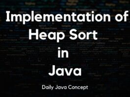 Heap Sort Implementation in Java