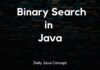 Binary Search in Java Binary Search in Java
