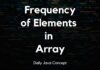 Frequency of Elements in an Array Frequency of Elements in an Array