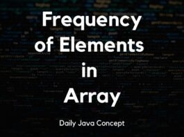 Frequency of Elements in an Array