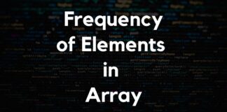 Frequency of Elements in an Array