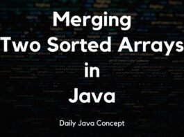 Merging Two Sorted Arrays in Java