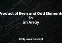 Product of Even and Odd Elements in an Array