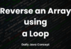 Reverse an Array using a Loop
