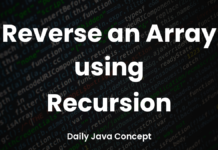 Reverse an Array using Recursion