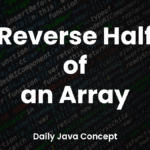 Reverse Half of an Array